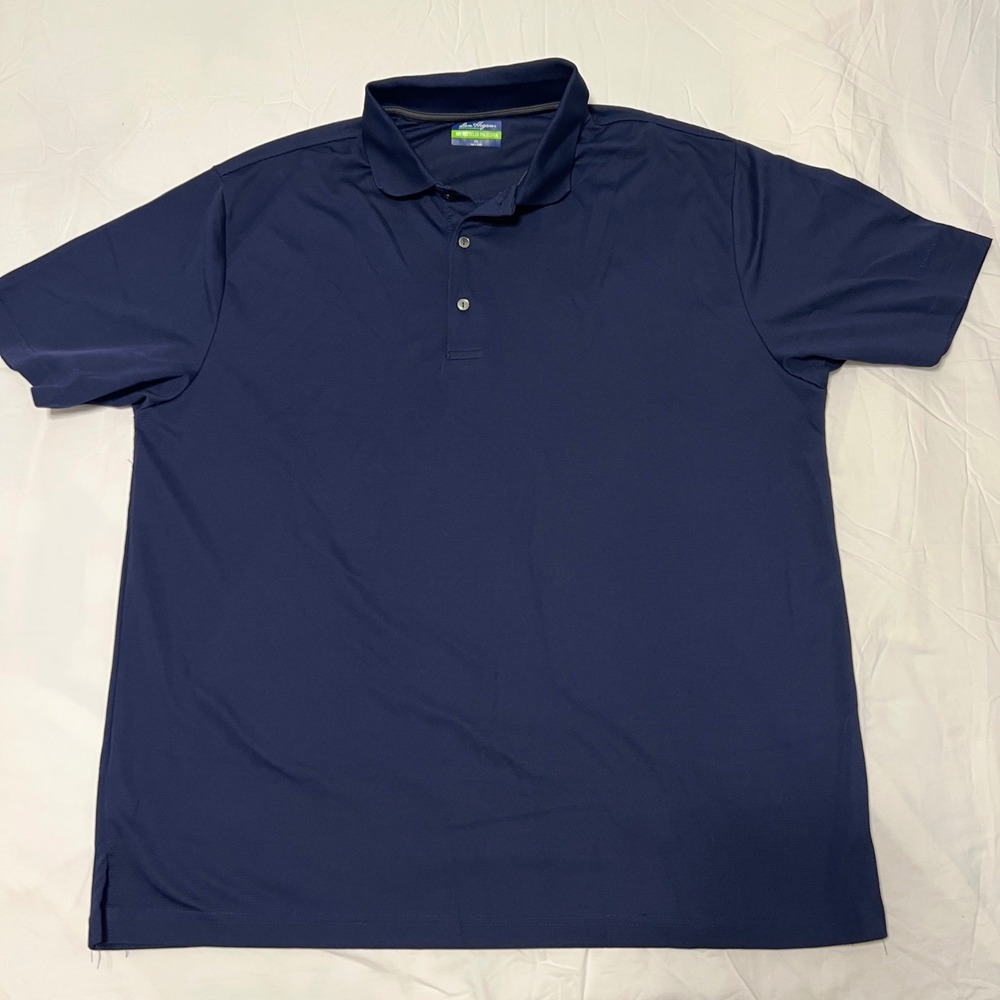 Ben Hogan Performance Mens Navy Blue Short Sleeve Golf Polo Shirt Size 2XL